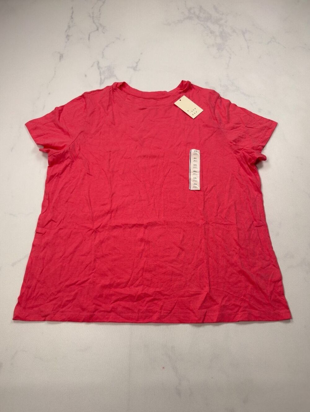 A New Day T-Shirt Pink Crew Neck Short Sleeve - Womens XXL NWT
